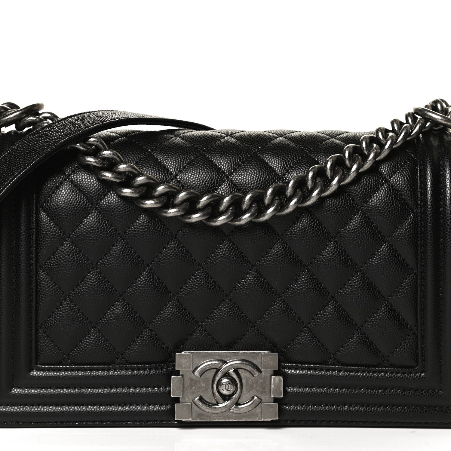 Chanel Caviar Quilted Medium Boy Flap Black 8 of 10