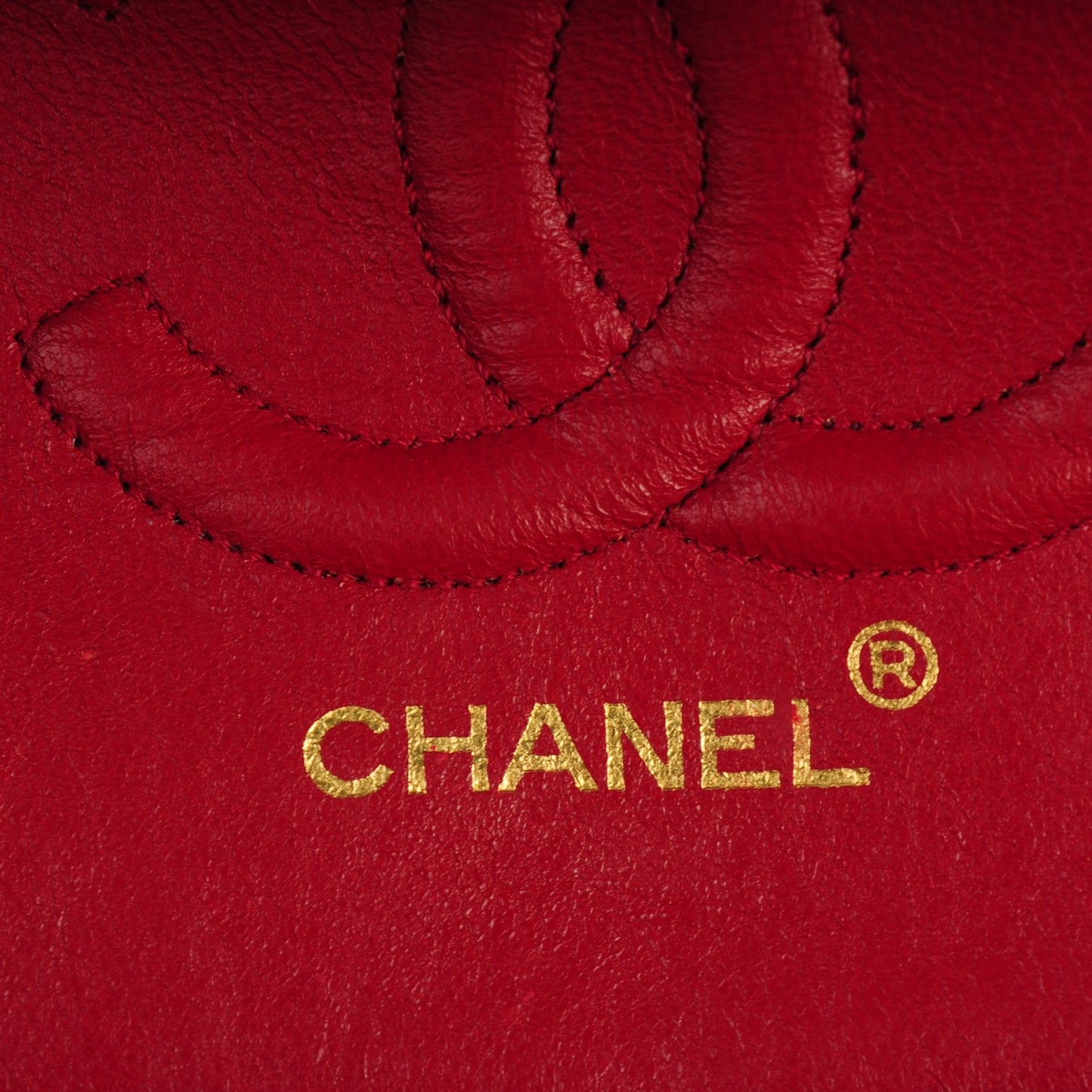 Lambskin Quilted Medium Double Flap Red