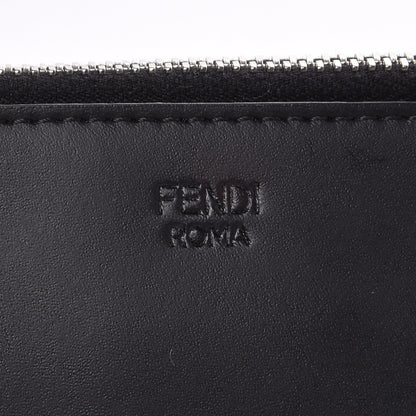 Fendi Vitello Elite Chevron No Words Faces Pouch Multicolor Black 7 of 8