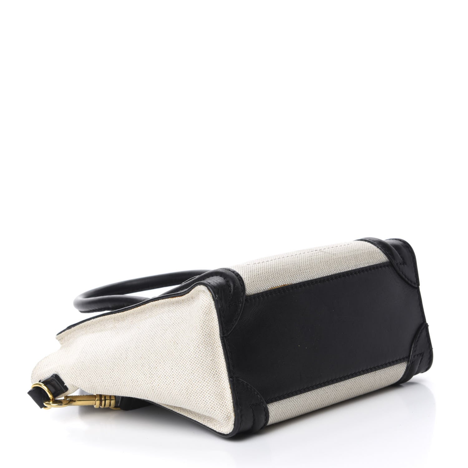 Celine Textile Smooth Calfskin Nano Bi-Color Luggage Beige 4 of 14