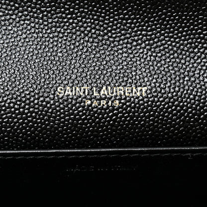 Saint Laurent Grain de Poudre Uptown Chain Wallet Black 7 of 11
