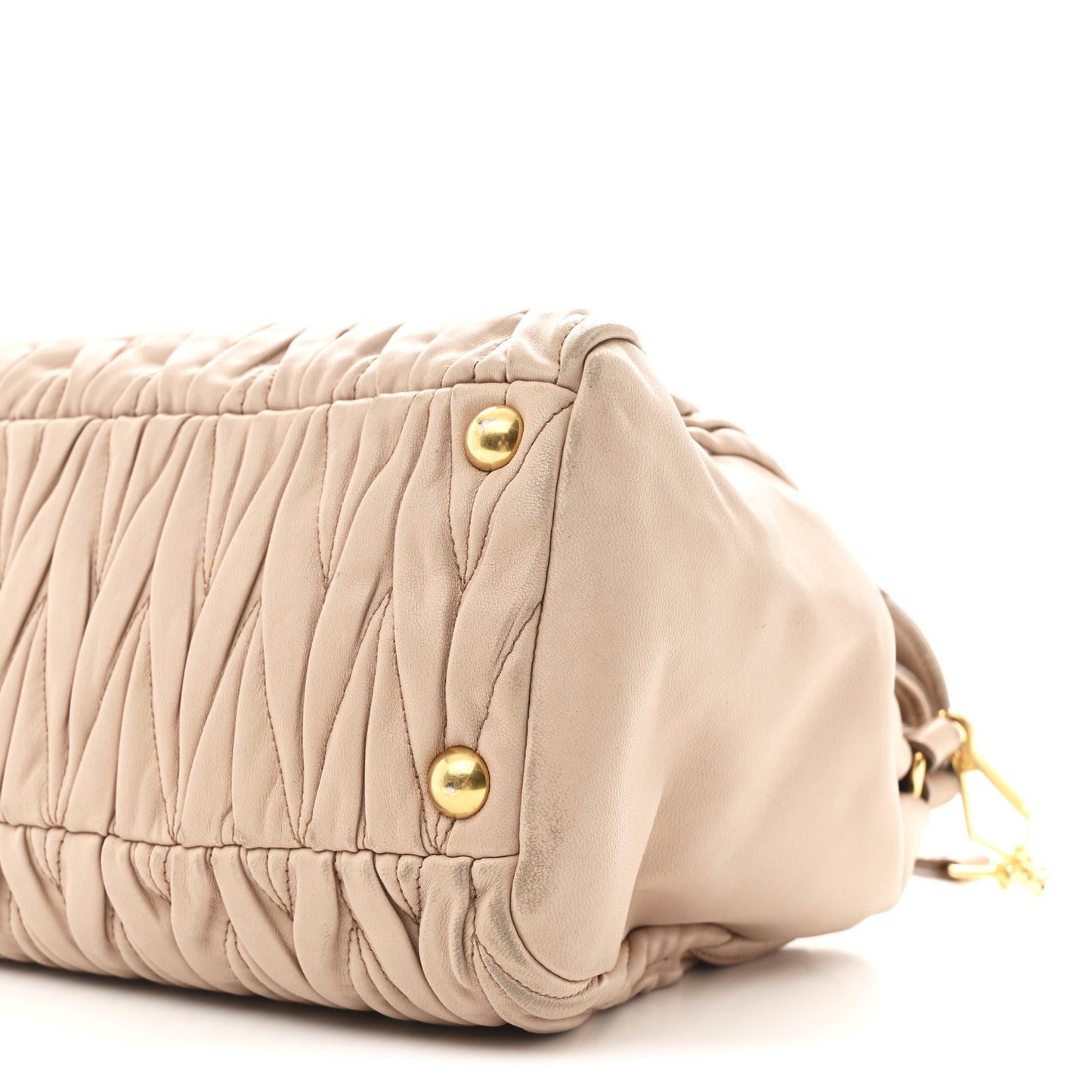 Nappa Matelasse Top Handle Bag Cammeo