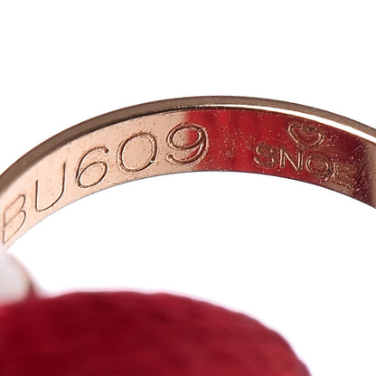 Cartier 18K Pink Yellow White Gold Trinity Cord Bracelet Red 6 of 6