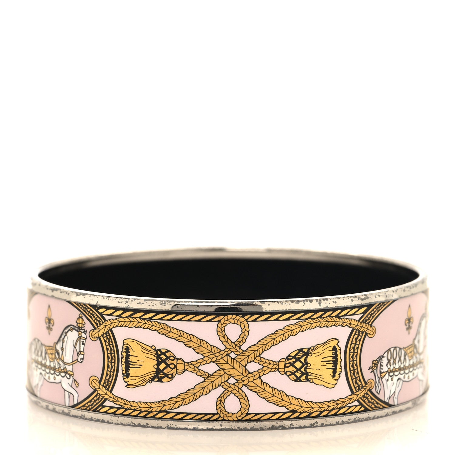 Hermes Enamel Printed Wide Grand Apparat Bracelet 65 3 of 5