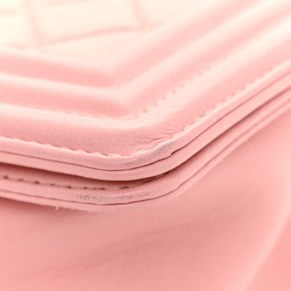 Chanel Lambskin Quilted Medium Boy Flap Light Pink 11 of 14
