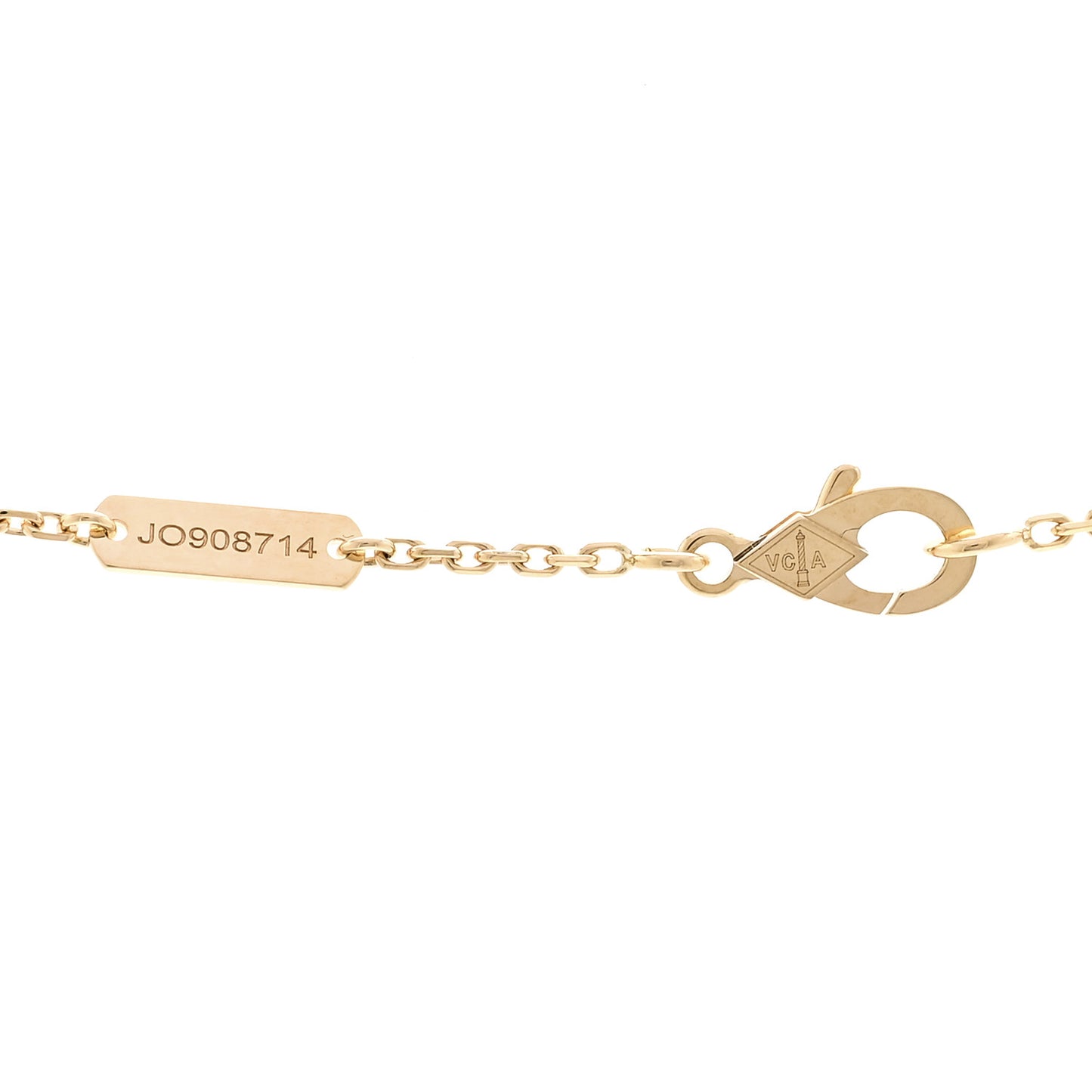 18K Yellow Gold Diamond Vintage Alhambra Pendant Necklace