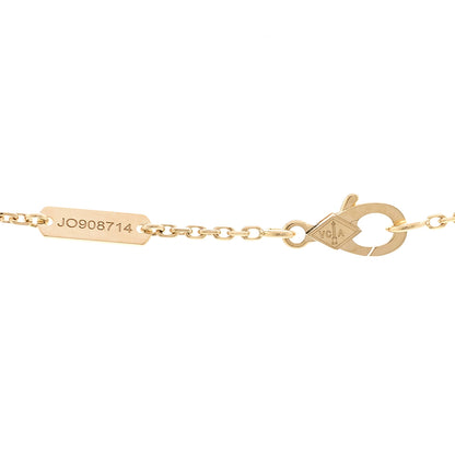 Van Cleef & Arpels 18K Yellow Gold Diamond Vintage Alhambra Pendant Necklace 4 of 6