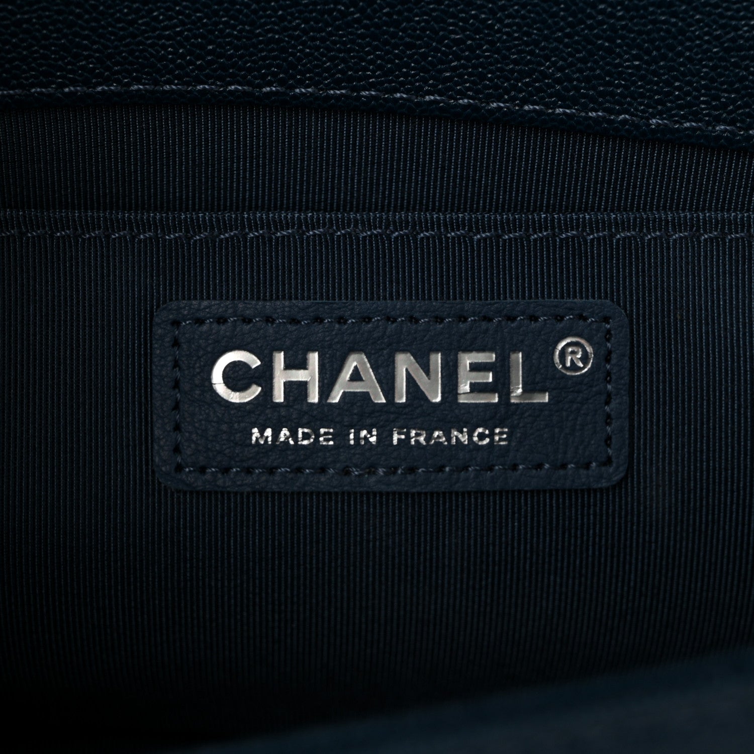 Chanel Caviar Quilted Medium Boy Flap Dark Blue 6 of 10