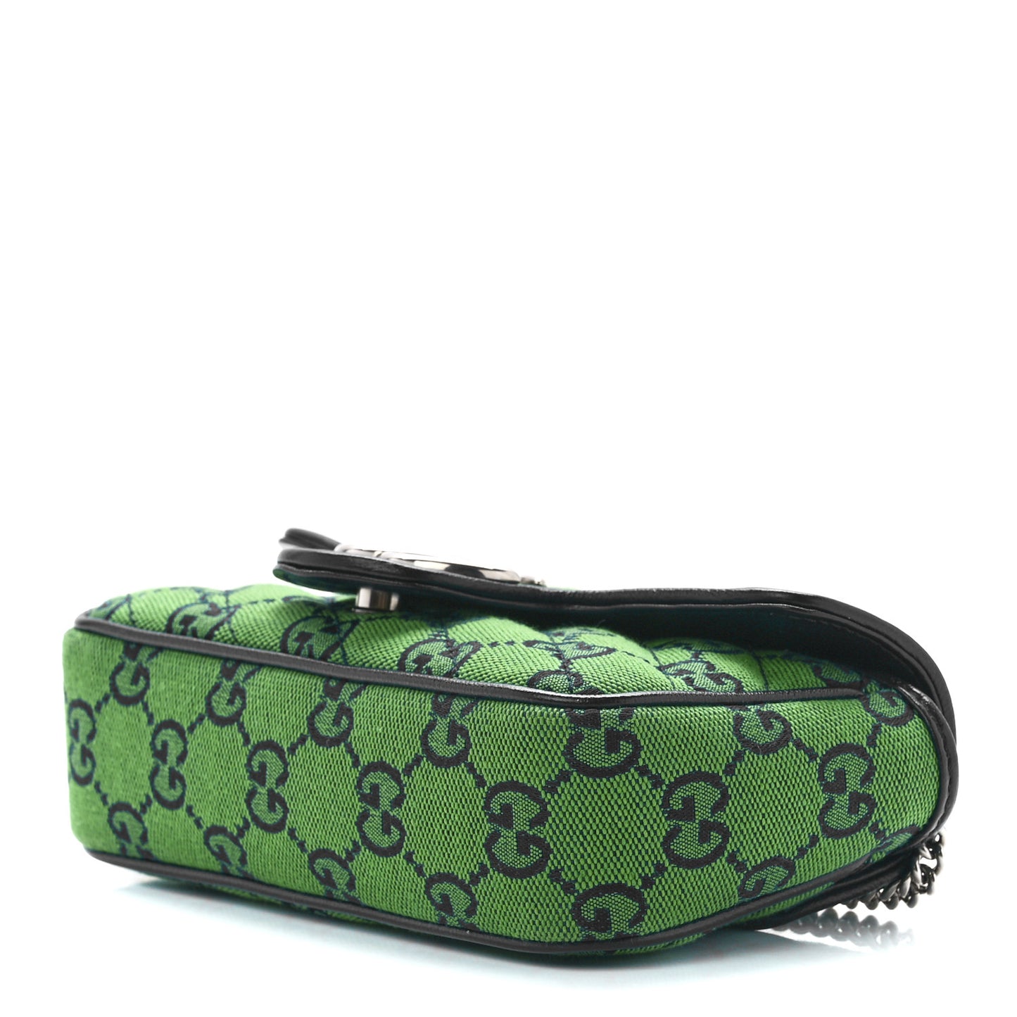 Monogram Multicolor Matelasse Diagonal Super Mini GG Marmont Shoulder Bag Green Blue