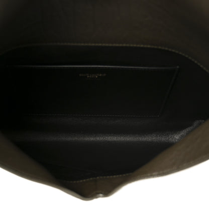Saint Laurent Lambskin Large Cassandre Envelope Pouch Light Musk 5 of 8