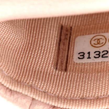 Chanel Iridescent Caviar Quilted Pearl On Top Coin Purse With Chain Light Pink 8 of 11