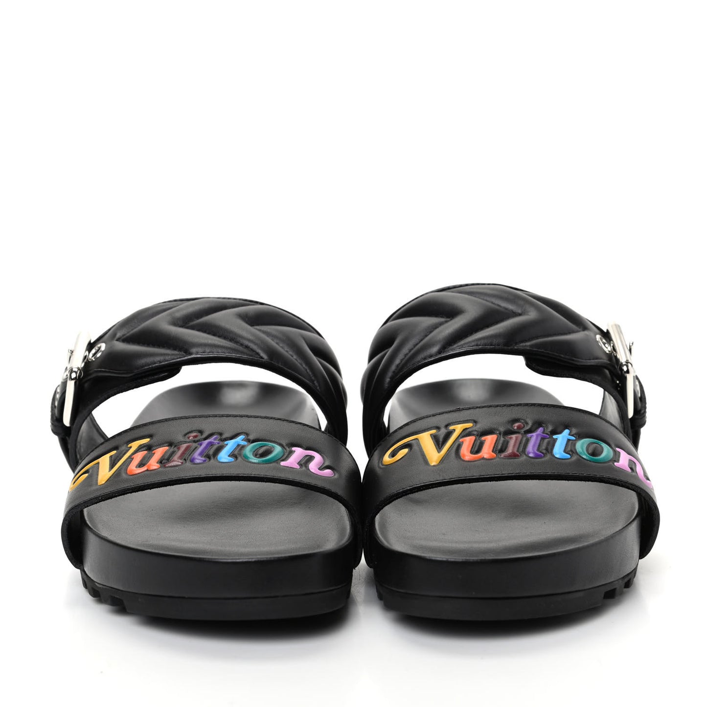 Calfskin New Wave Bom Dia Mule Sandals 38 Black