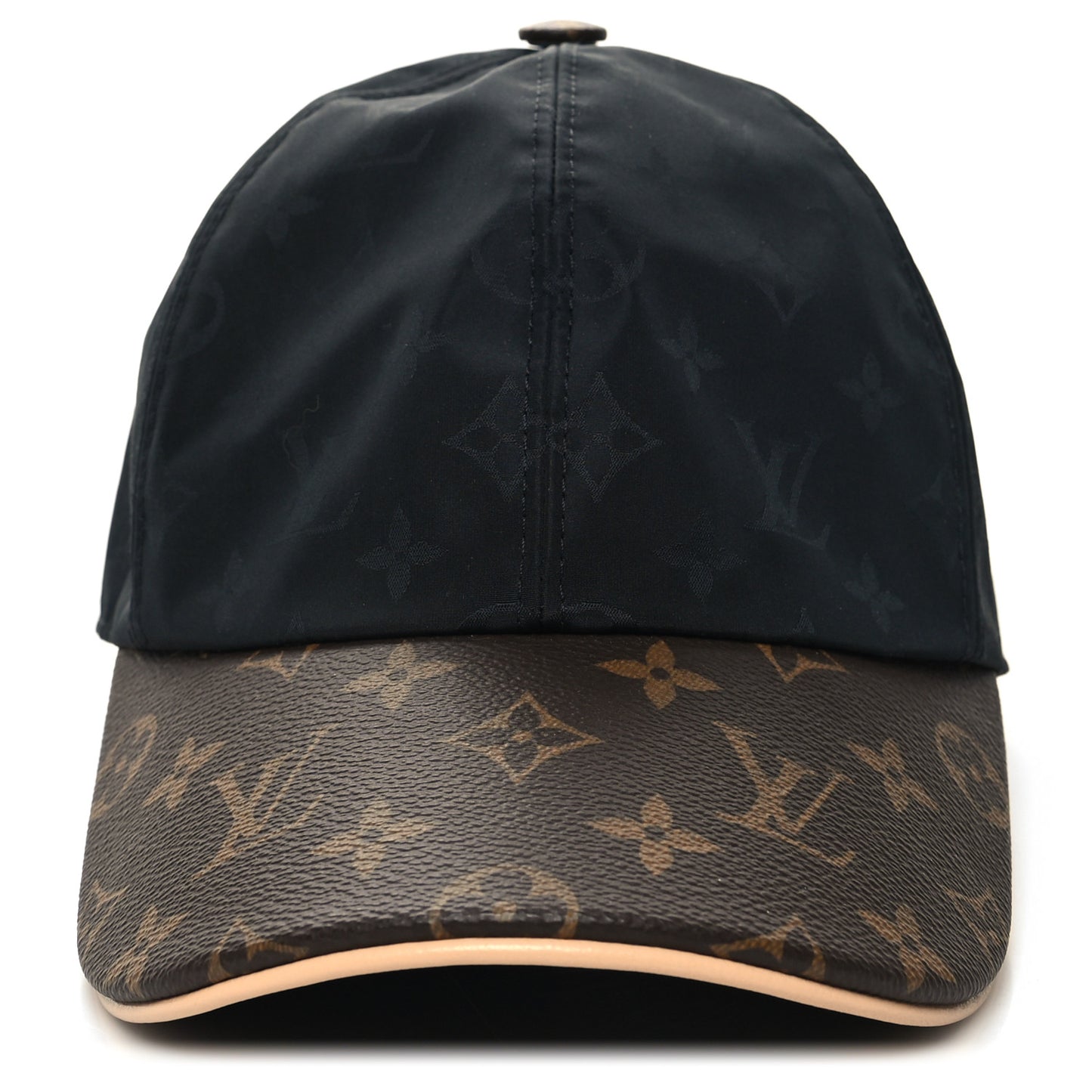 Polyester Silk Monogram LV Get Ready Cap M Black