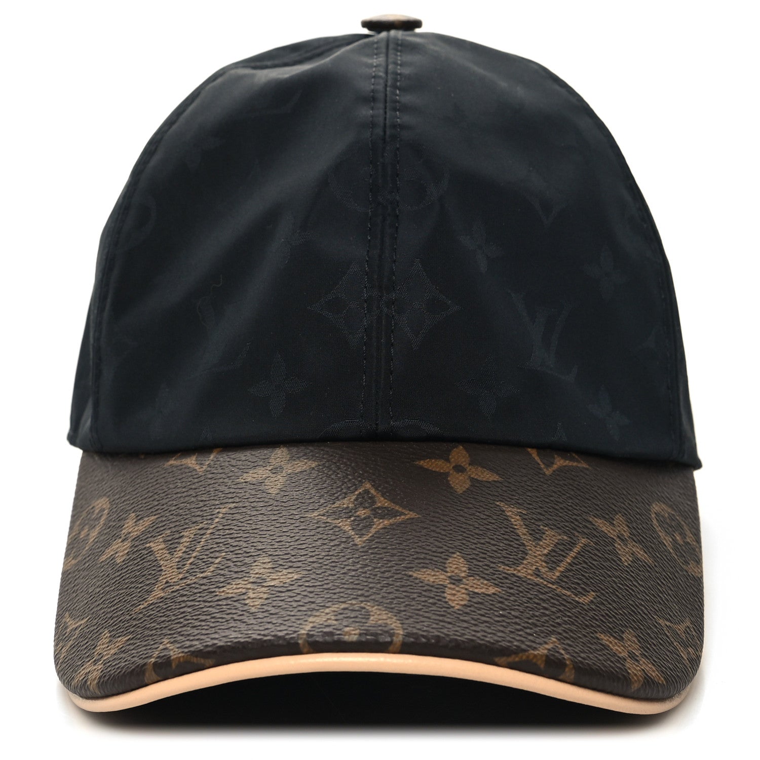 Louis Vuitton Polyester Silk Monogram LV Get Ready Cap M Black 3 of 8