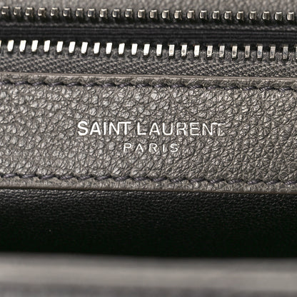 Saint Laurent Sheepskin Matelasse Large Monogram College Satchel Dark Anthracite 6 of 9