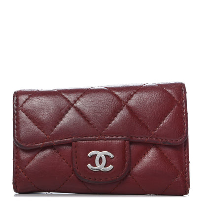 Chanel Lambskin Quilted 6 Key Holder Red 1 of 12