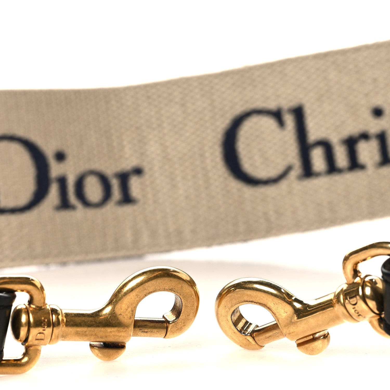 Christian Dior Canvas Embroidered Shoulder Strap Blue 3 of 4