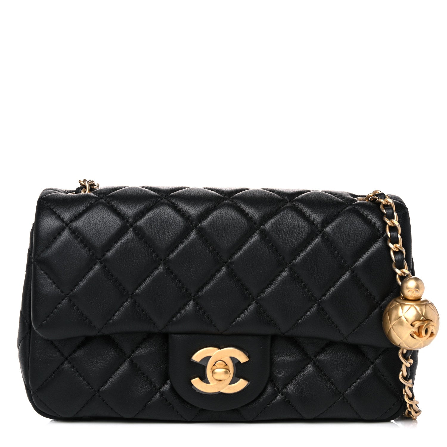 Chanel Lambskin Quilted Mini Rectangular Pearl Crush Flap Black 1 of 10