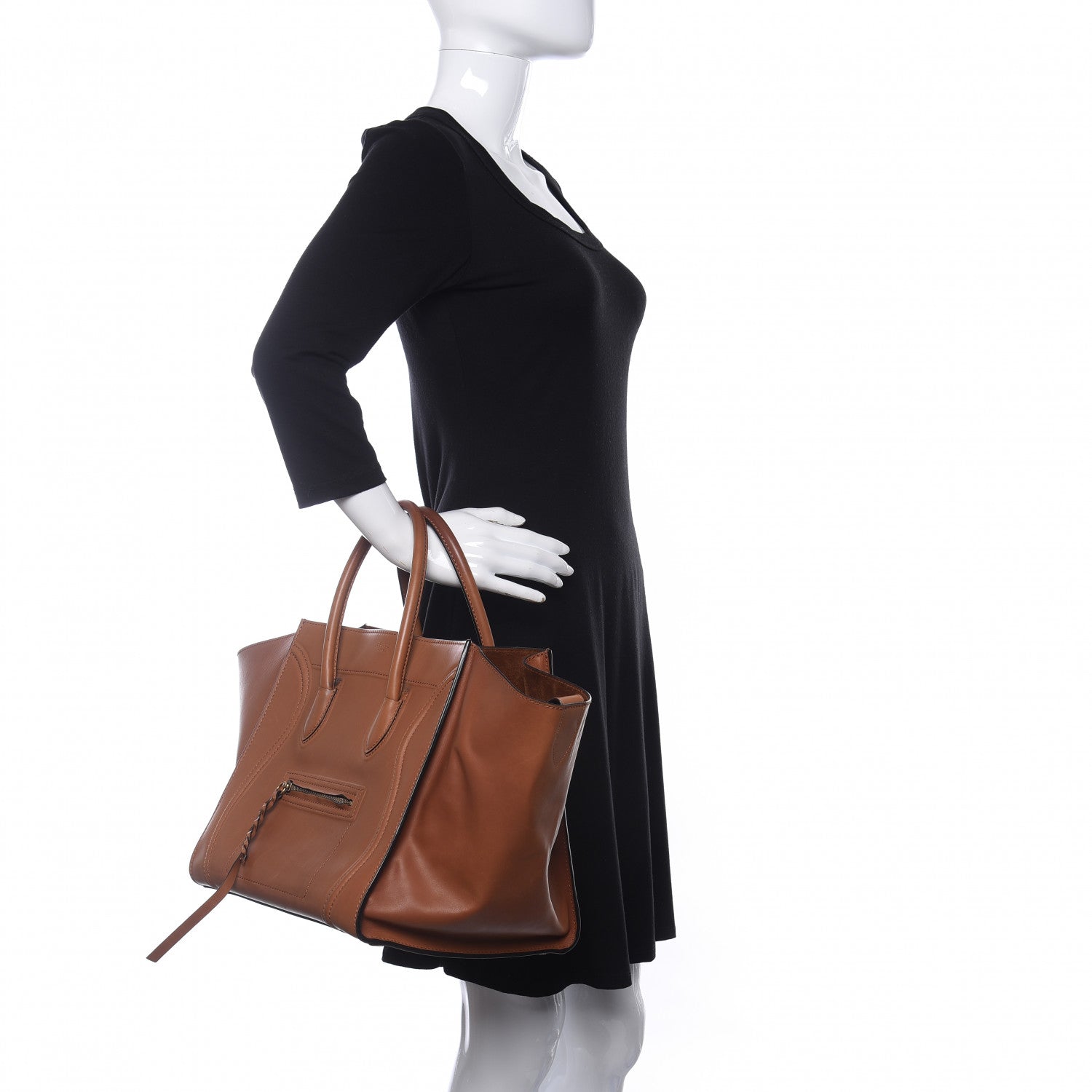 Celine Natural Calfskin Medium Phantom Luggage Tan 2 of 9