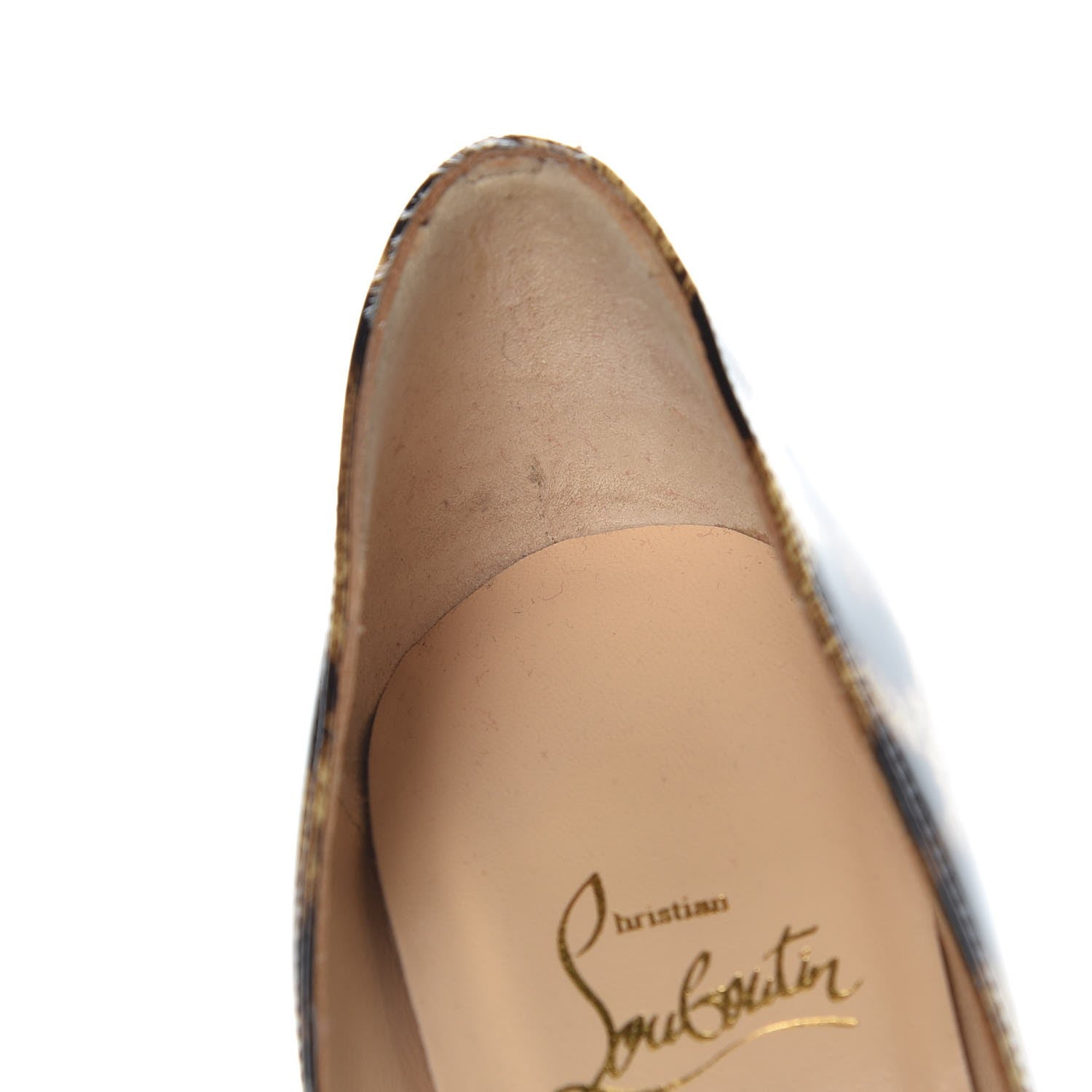 Christian Louboutin Patent Leopard Lady Peep 150 Pumps 39 Brown 13 of 14