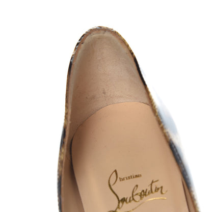 Christian Louboutin Patent Leopard Lady Peep 150 Pumps 39 Brown 13 of 14