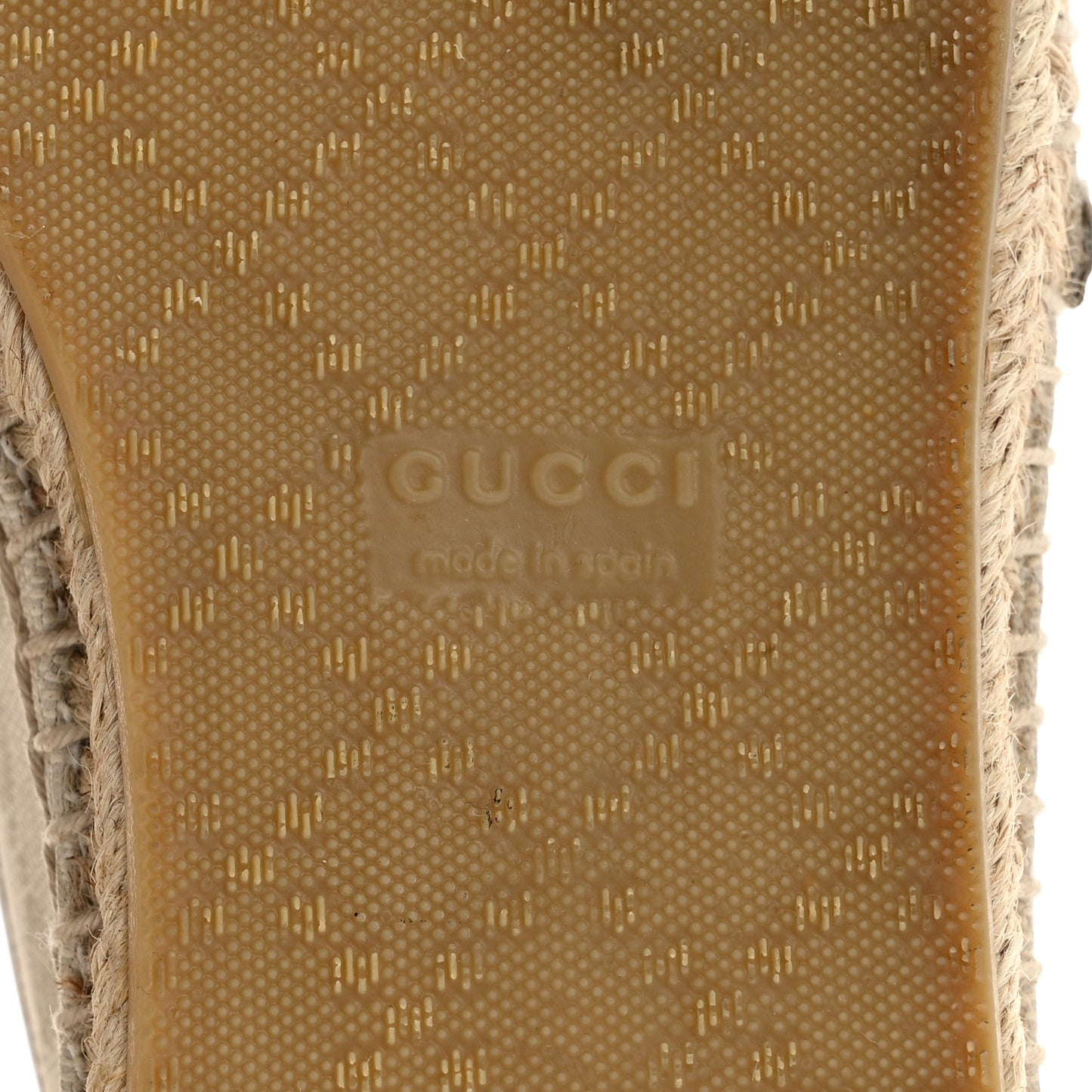 Washed Cotton Miro Soft Calfskin GG Monogram Espadrilles 37.5 White Mystic White