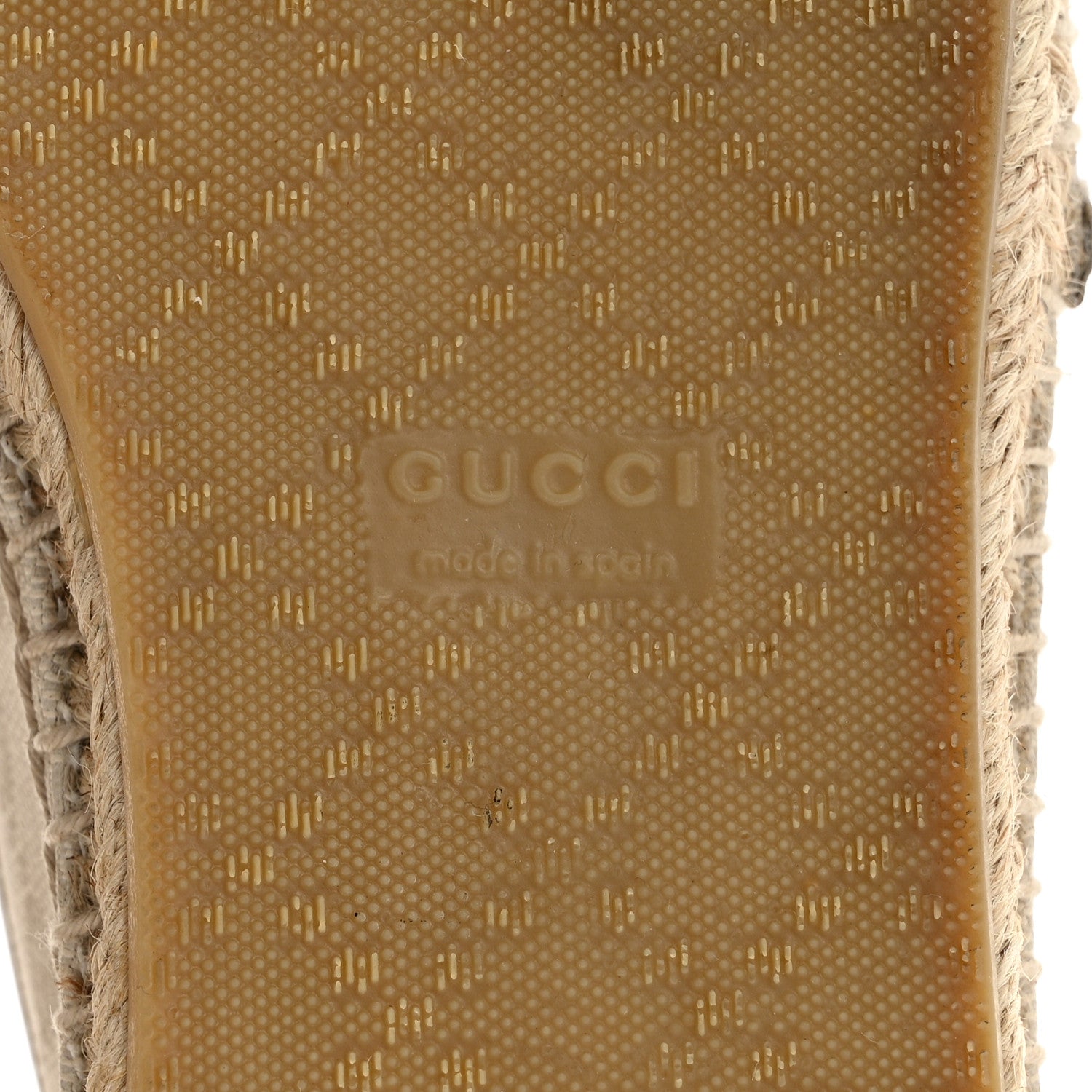 Gucci Washed Cotton Miro Soft Calfskin GG Monogram Espadrilles 37.5 White Mystic White 6 of 9