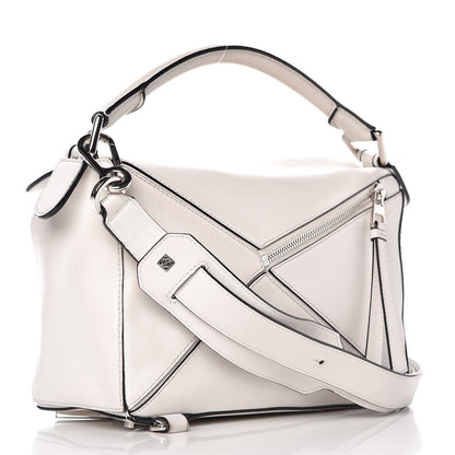 Loewe Calfskin Small Puzzle Bag White 3 of 13