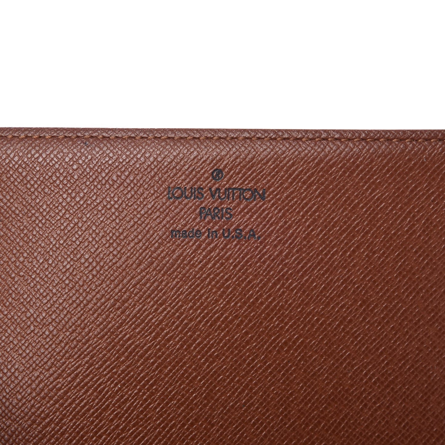 Monogram Simple Checkbook Holder Wallet