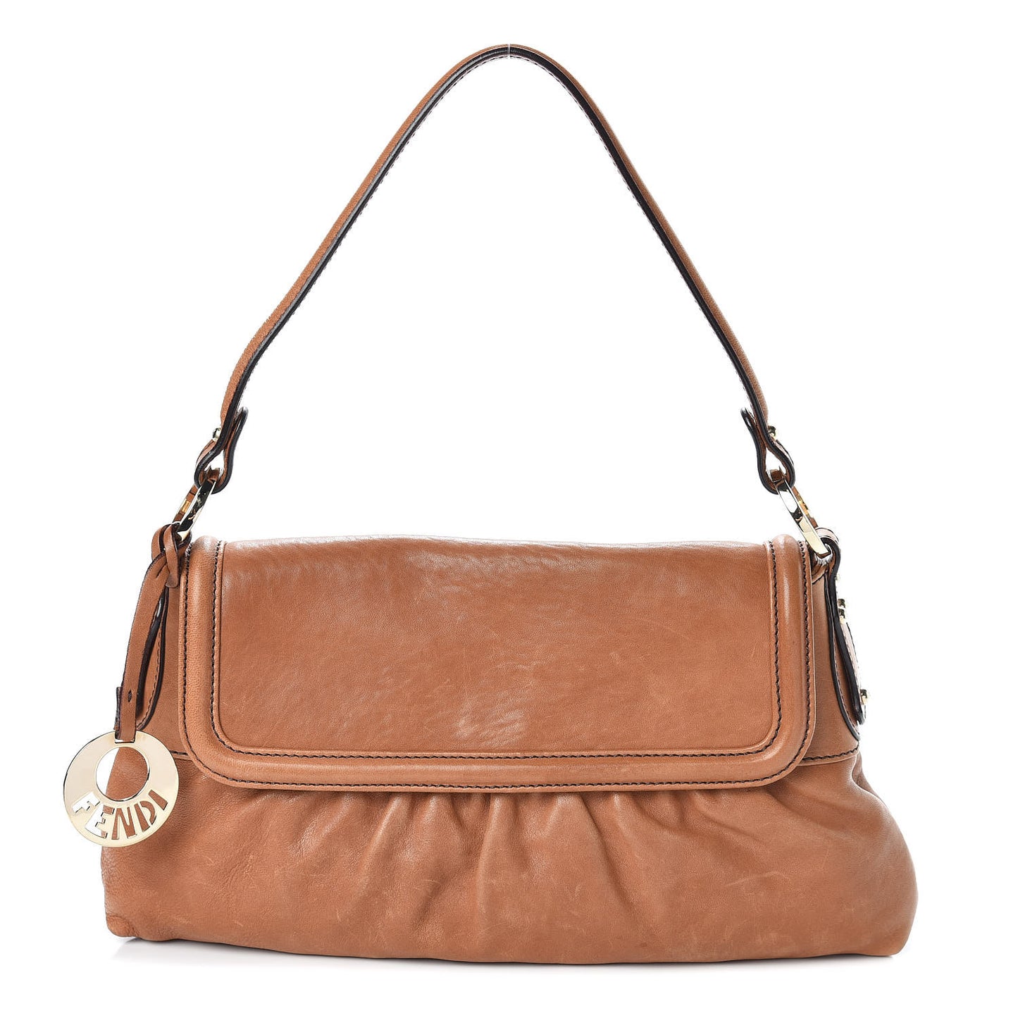 Calfskin Small Chef Shoulder Bag Brown