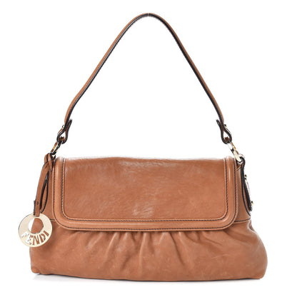 Fendi Calfskin Small Chef Shoulder Bag Brown 1 of 17