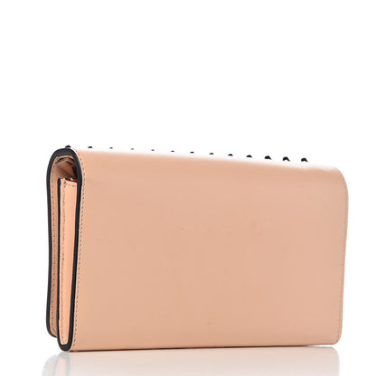 Christian Louboutin Calfskin Macaron Spiked Flap Wallet Beige 3 of 8
