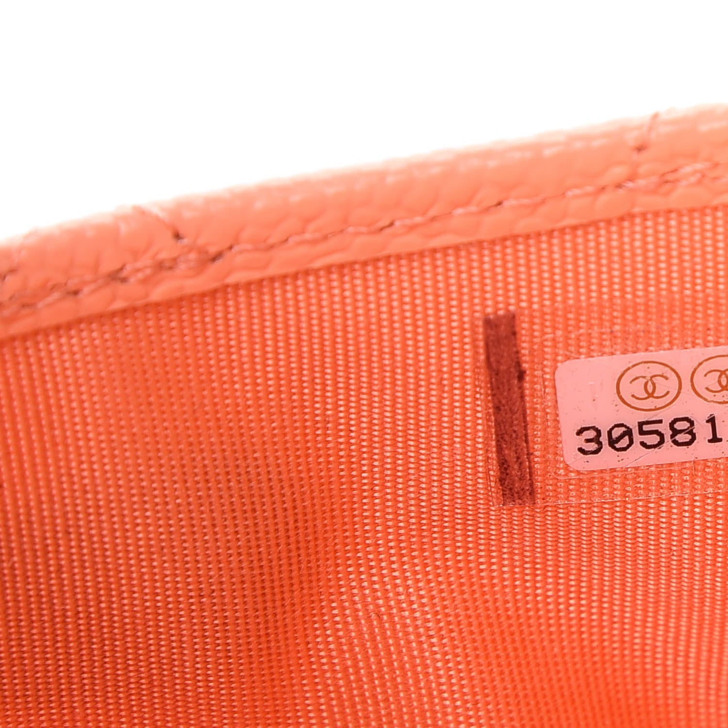 Chanel Caviar Quilted Card Holder Coral 8 of 9