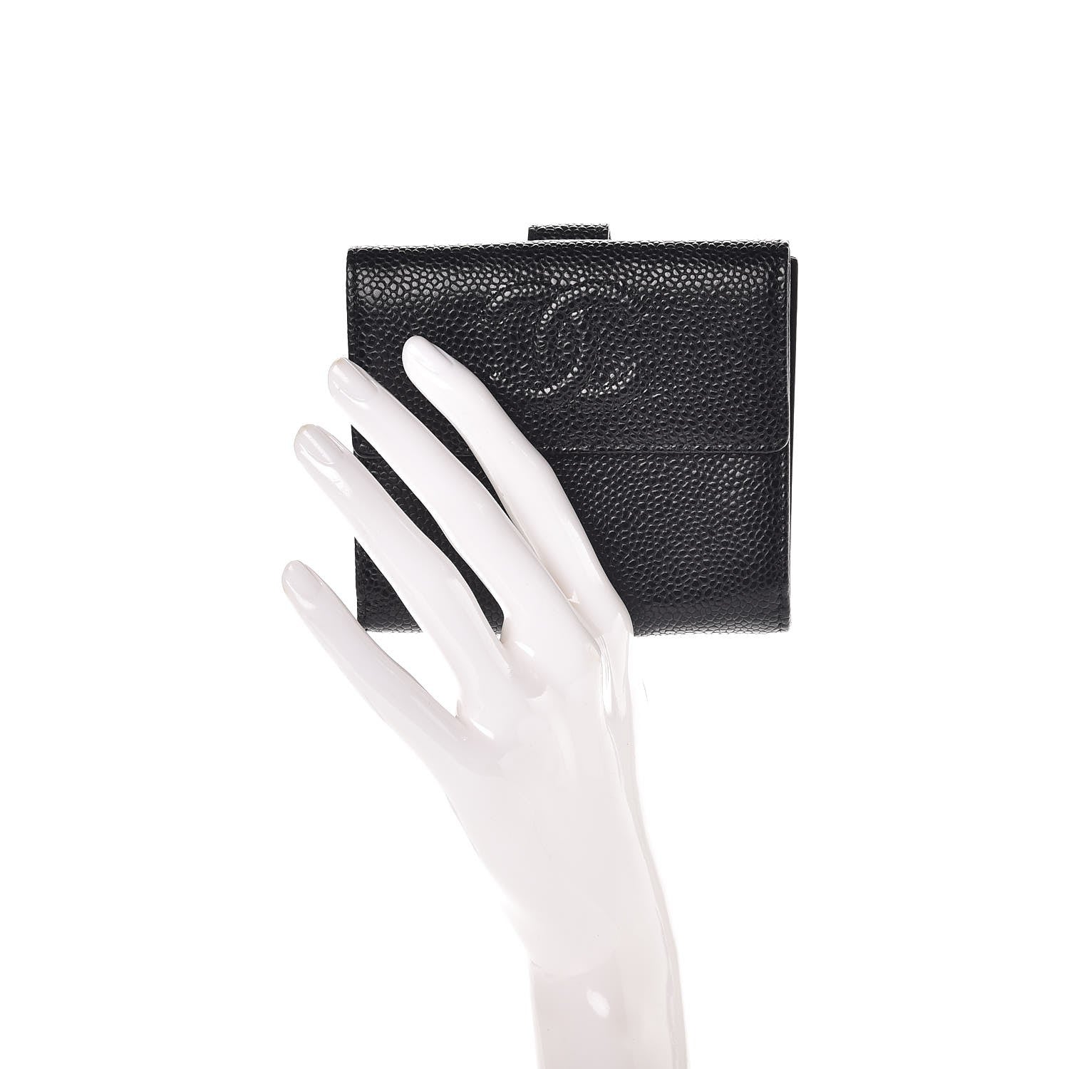 Chanel Caviar Timeless CC Compact Flap Wallet Black 2 of 8
