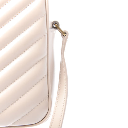 Saint Laurent Calfskin Matelasse Monogram Lou Camera Bag Washed Light Pink 15 of 17