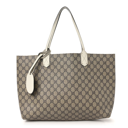 Gucci GG Supreme Monogram Medium Reversible Tote Beige White 1 of 15