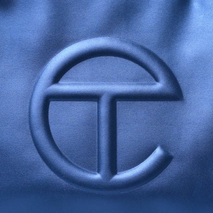 Telfar Metallic Vegan Leather Medium Shopping Bag Cobalt 7 of 9