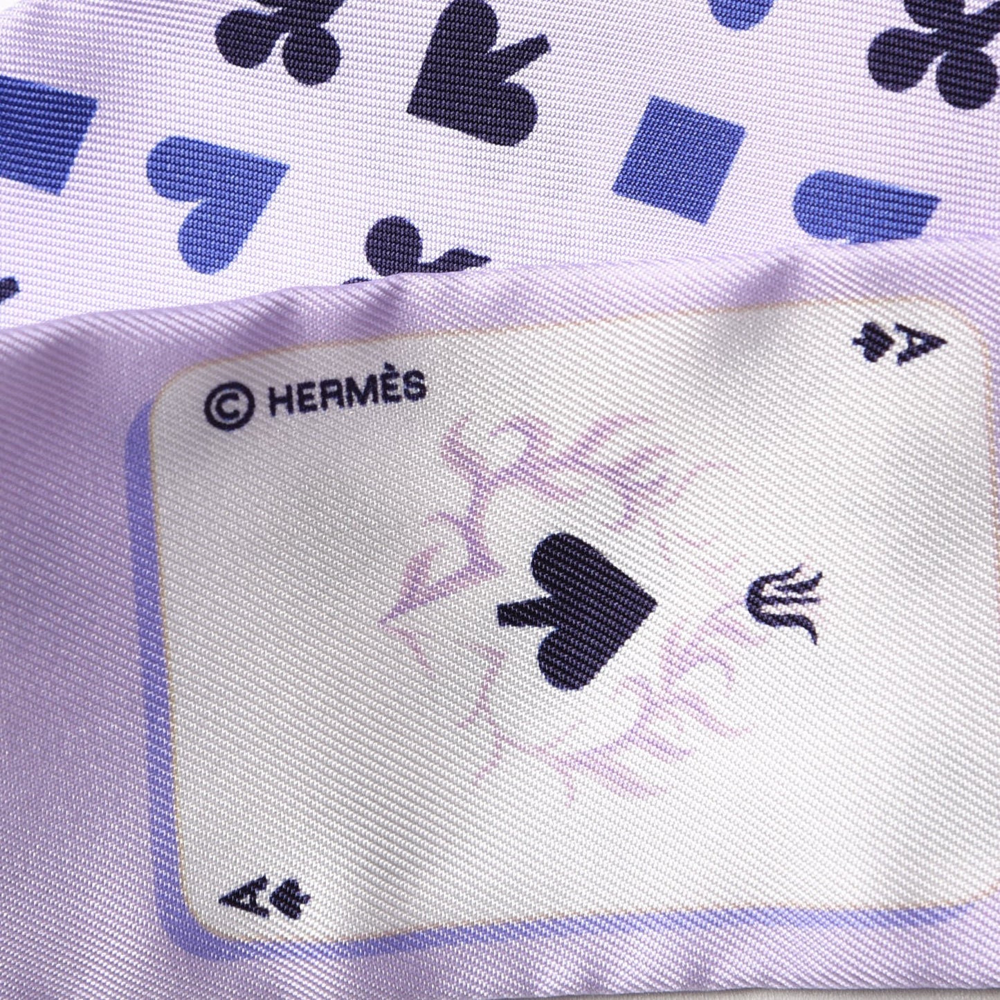 Silk Jeu de Cartes Twilly Purple Mauve Bleu White