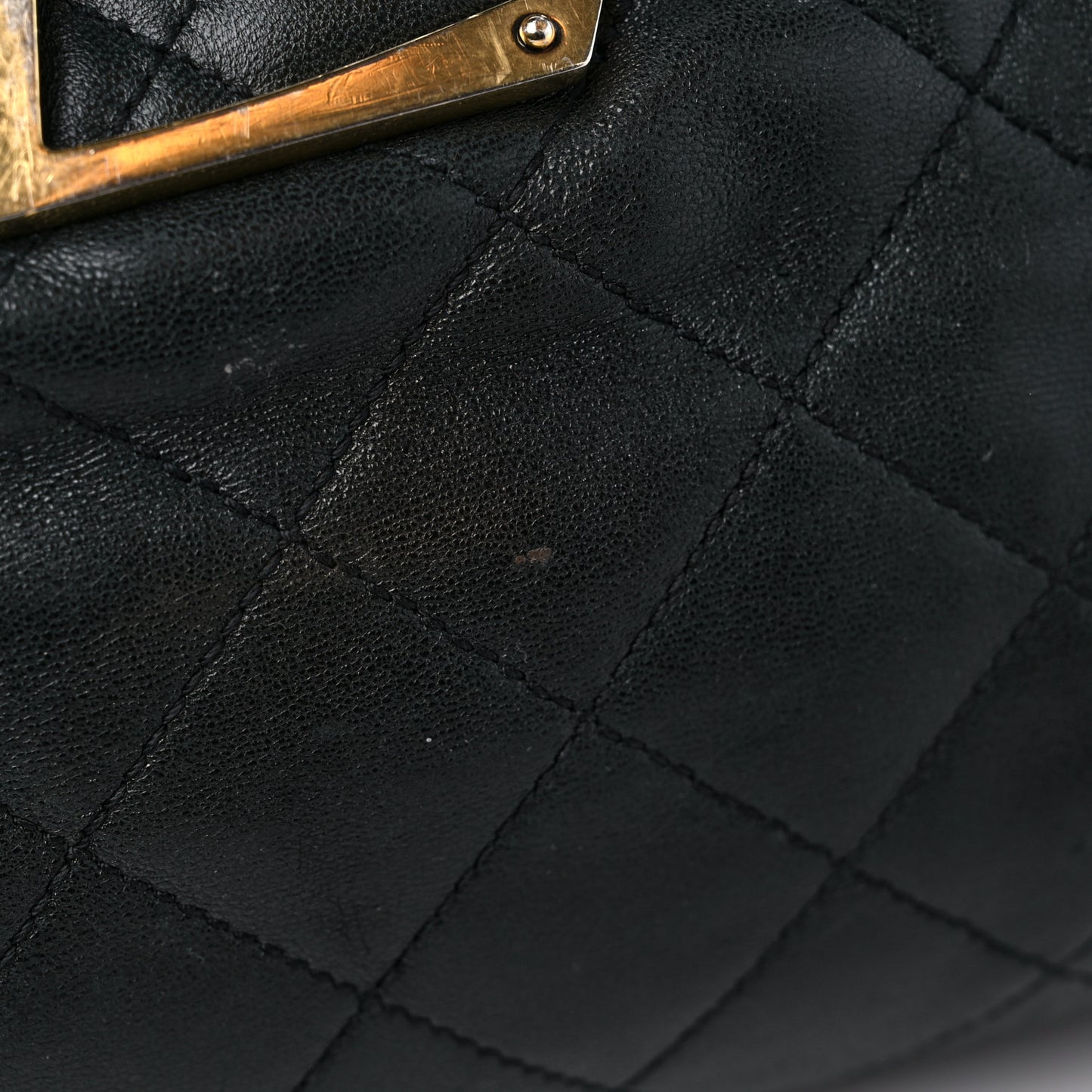 Lambskin Quilted Maxi Icare Shopping Tote Black
