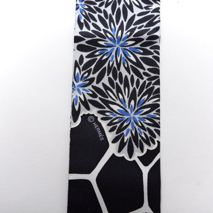 Hermes Silk The Three Graces Twilly Bleu Nuit Gold Black 4 of 4