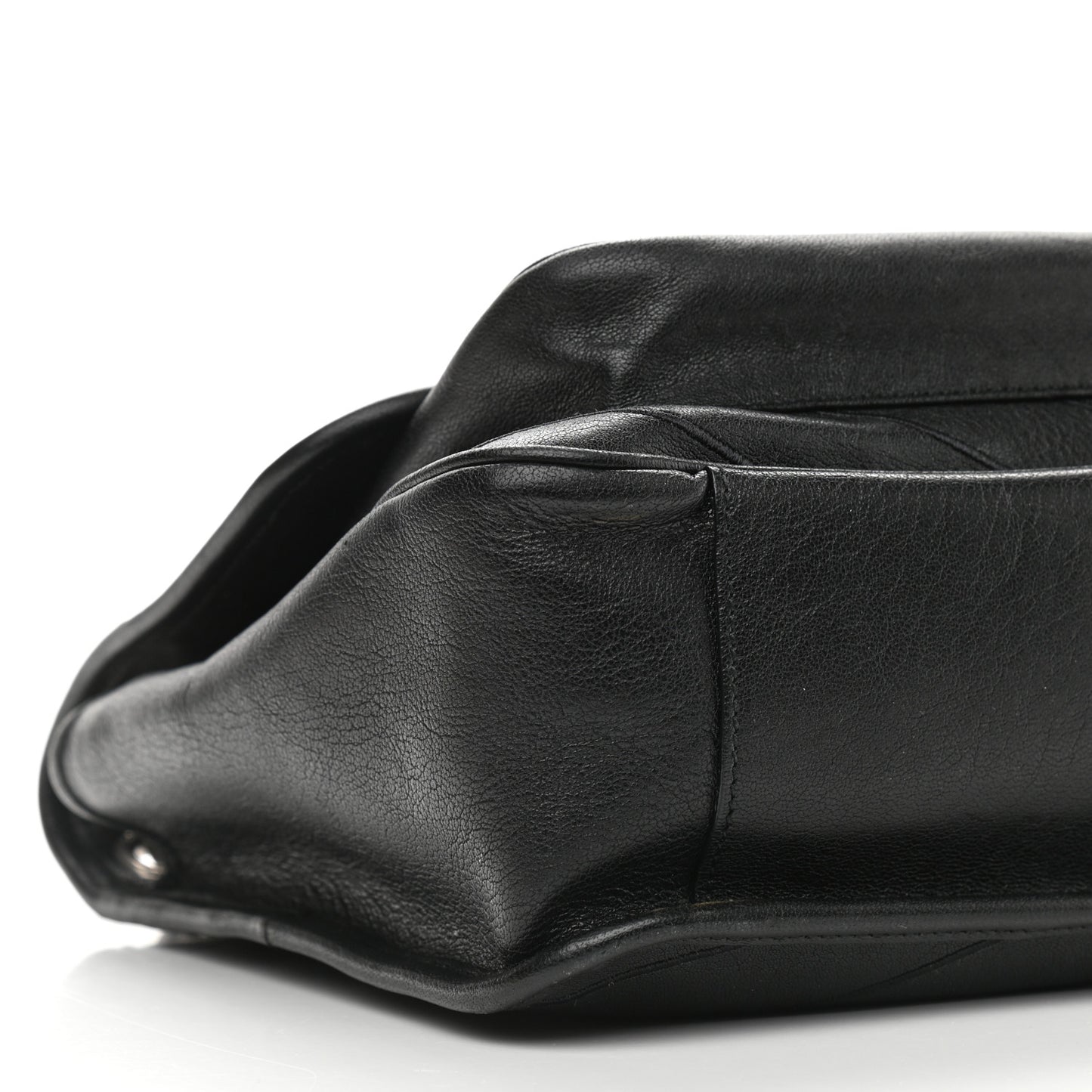 Calfskin Matelasse Monogram Microstud Medium Niki Chain Satchel Black
