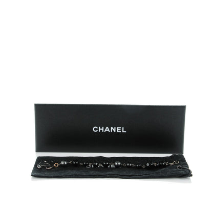 Chanel Ruthenium Beaded CC Bracelet Black 6 of 6