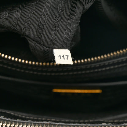Prada Saffiano Lux Medium Double Zip Black 7 of 13
