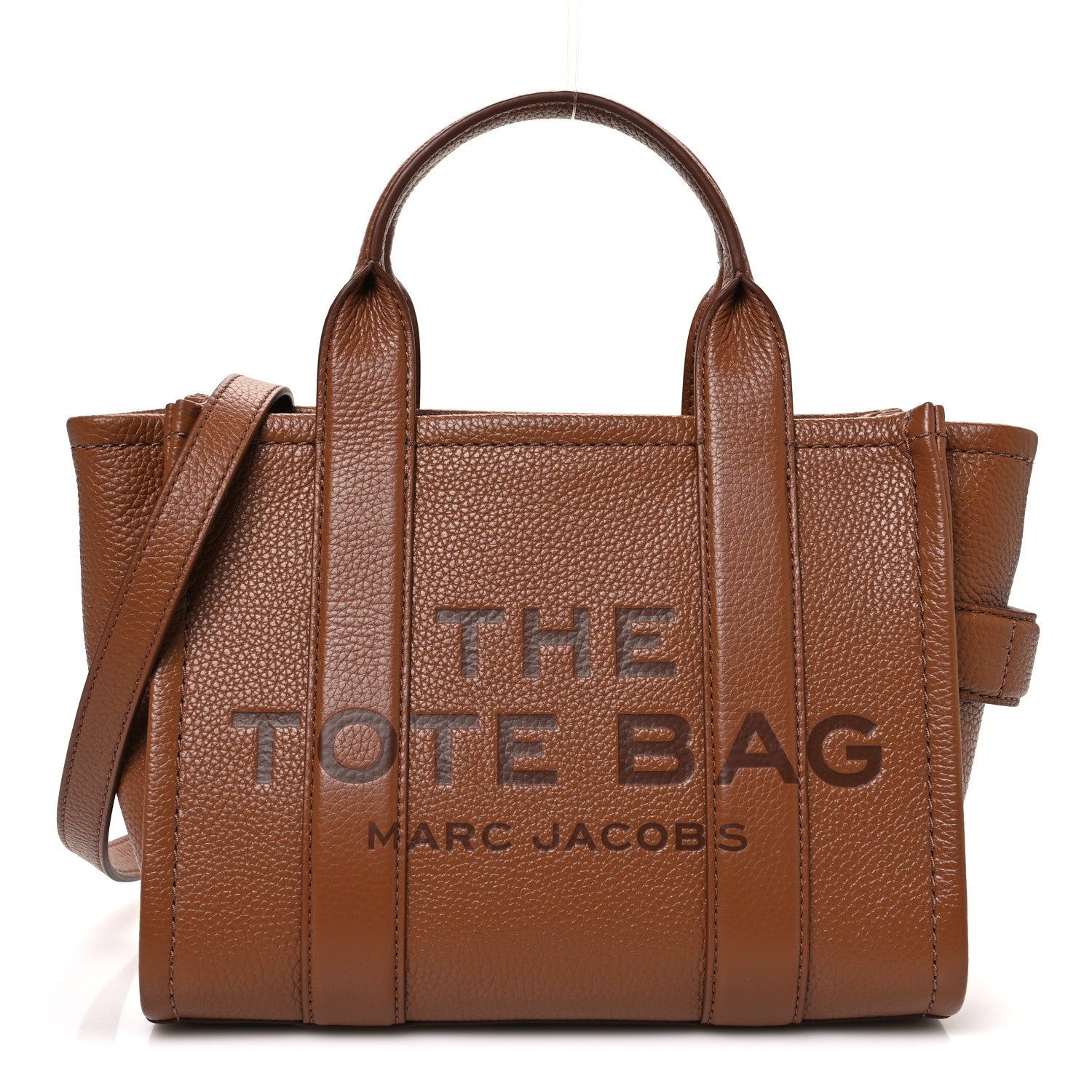 Marc Jacobs Grained Calfskin Small The Tote Bag Argan Oil 1 of 11