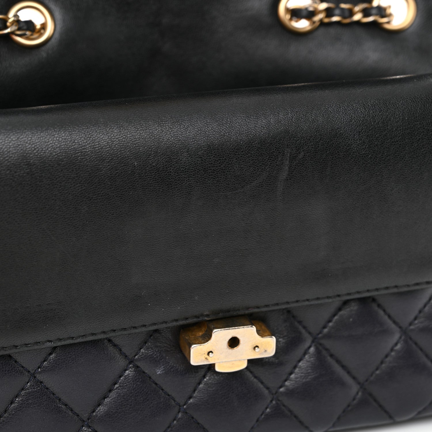 Chanel Lambskin Quilted Small CC Chic Flap Navy 13 of 13