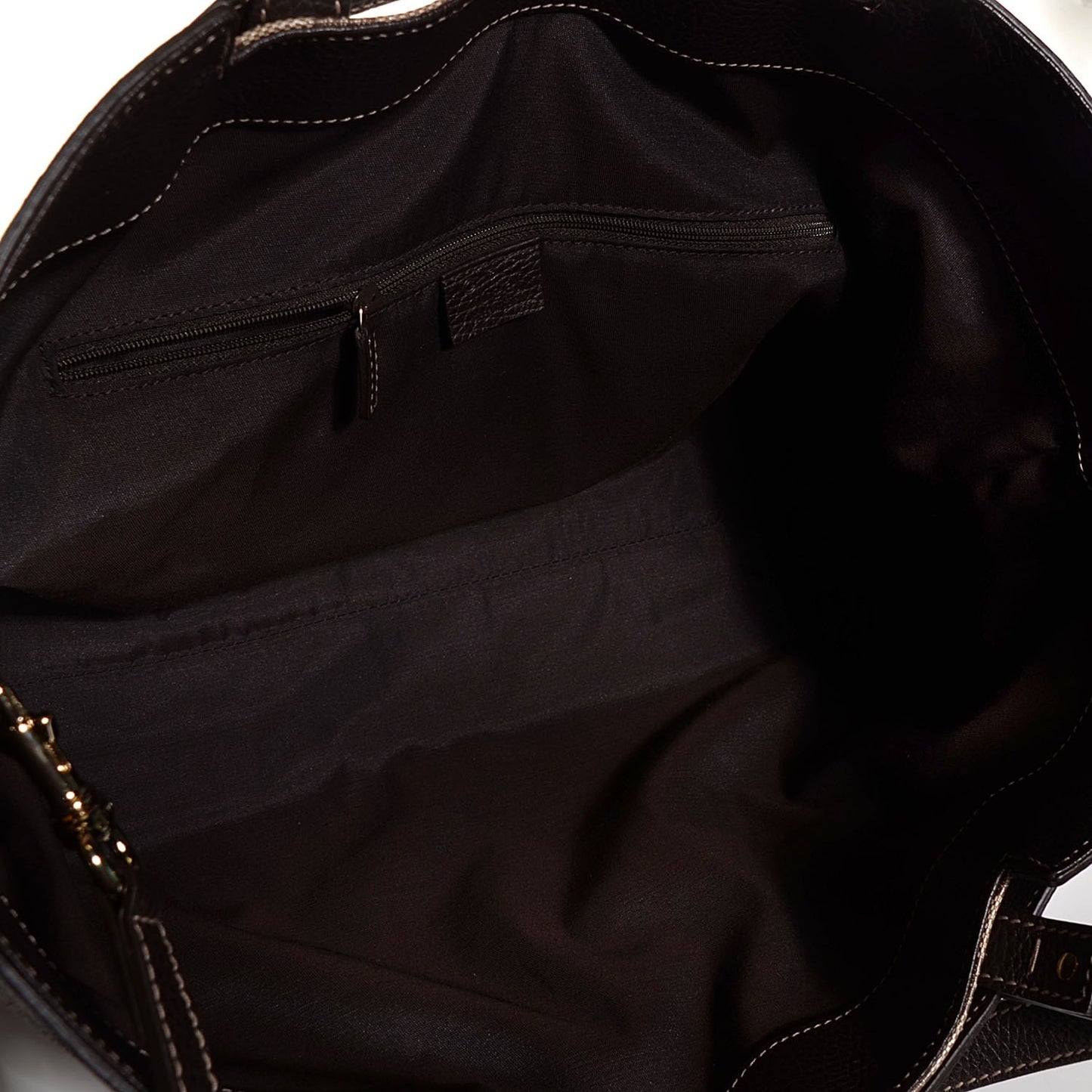 Crystal Monogram Tote Brown