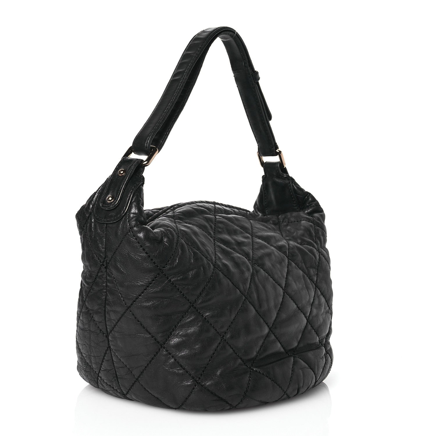 Chanel Lambskin Quilted Cloudy Bundle Hobo Black 3 of 14