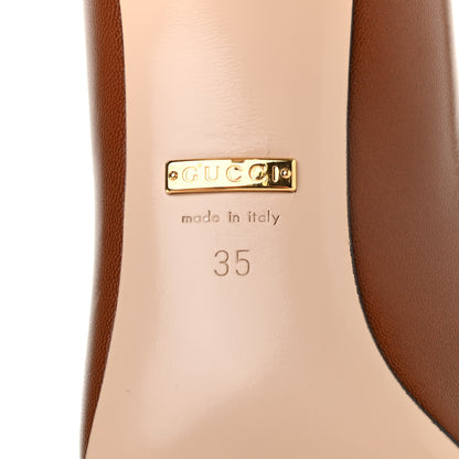 Gucci Malaga Kid Zumi 75mm Pumps 35 Brown Papaya 7 of 8