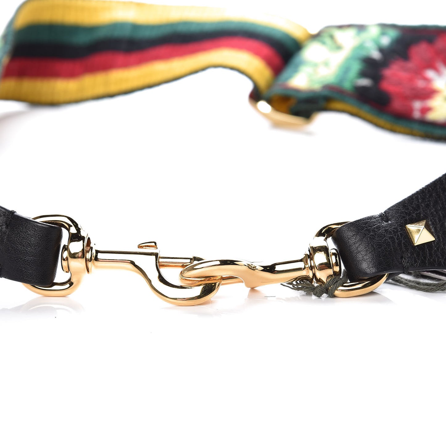 Canvas Tie Dye Embroidered Rockstud Guitar Strap Multicolor
