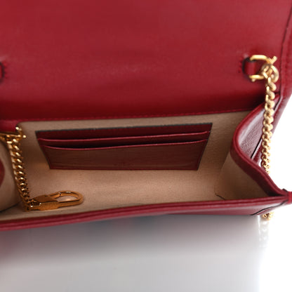Gucci Textured Calfskin Web Mini Rajah Slim Flap Shoulder Bag Romantic Cherry 5 of 9